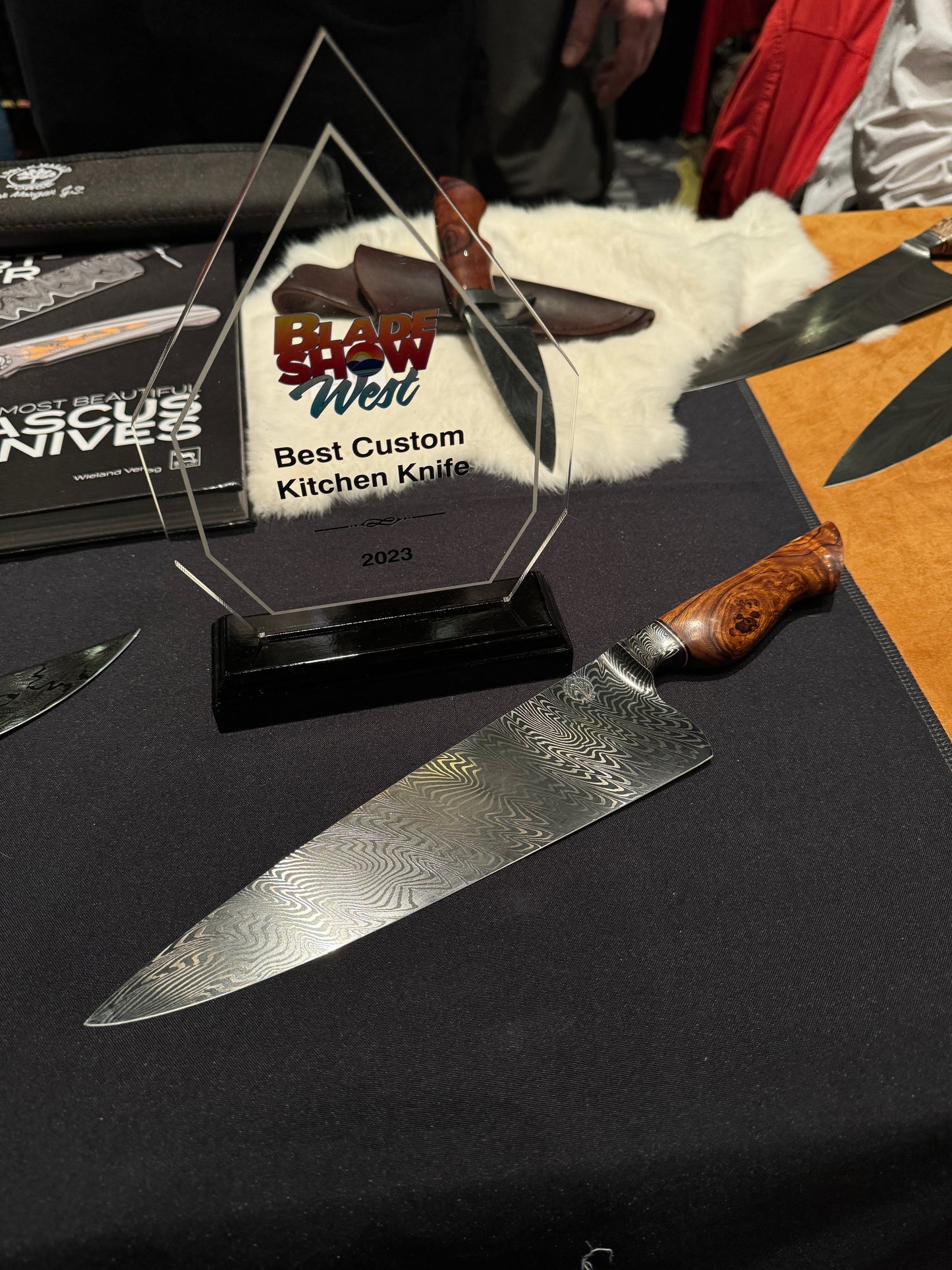 Apple Valley Forge - Custom Integral Damascus Chef Knife w/ Ironwood Handle