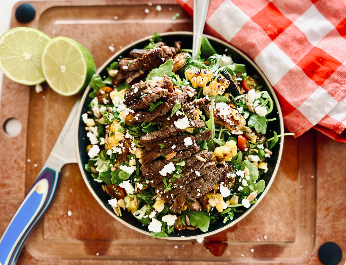 Grilled Summer Steak Salad with Chili Limon Dressing