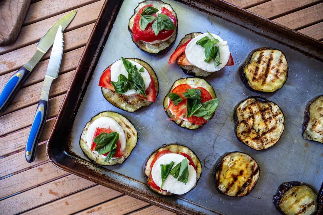 Recipe: Grilled Eggplant Caprese Stackers