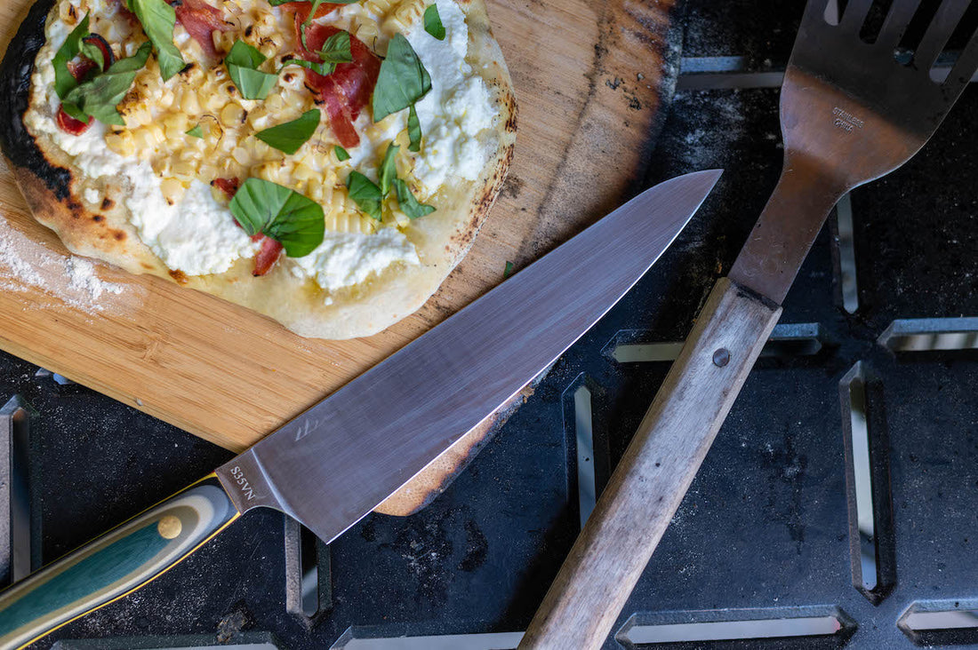 Corn, Basil and Hot Honey Pizza