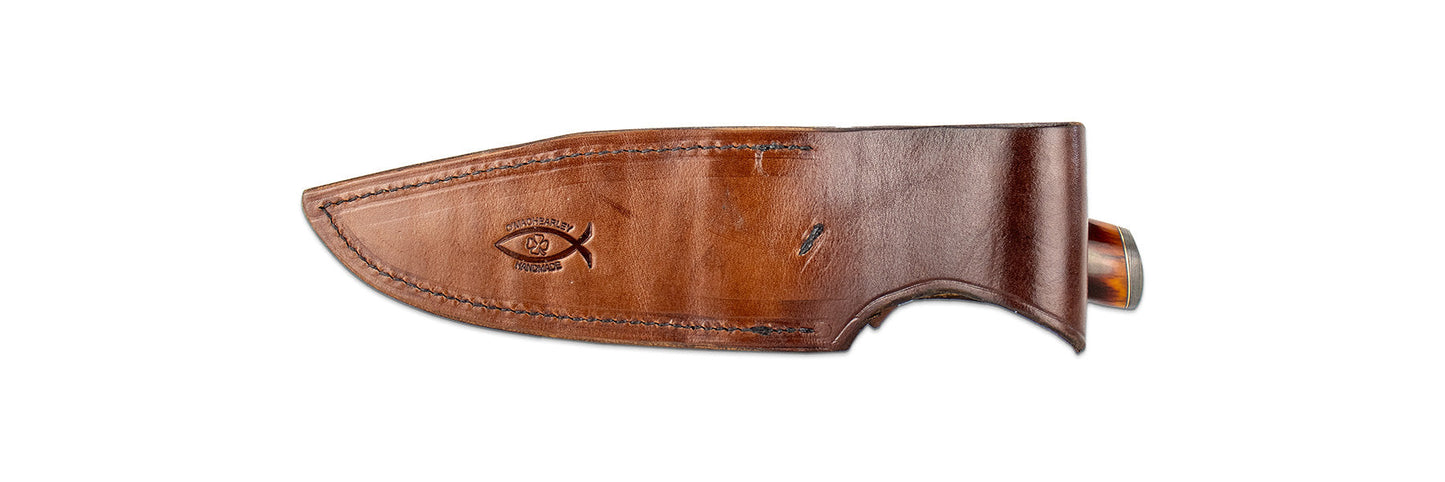 Kevin Casey - Custom Feather Damascus Bowie #08423
