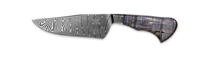 Blade & Hammer (Mike Shindel)- Damascus Integral Hunter