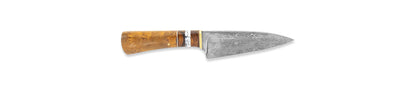 Jagged Mountain Knives/NWKW - Custom Damascus Aattümpi Puhiketün Petty Knife #025