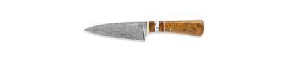 Jagged Mountain Knives/NWKW - Custom Damascus Aattümpi Puhiketün Petty Knife #025