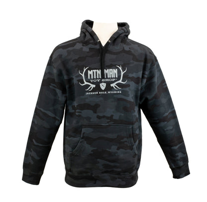 Black Camo Hoodie- Knife & Hawk