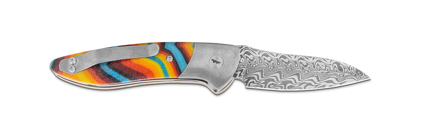 Glory Folder Semi-Custom #146 Prismatic Micarta - Titanium - Aegir Damasteel
