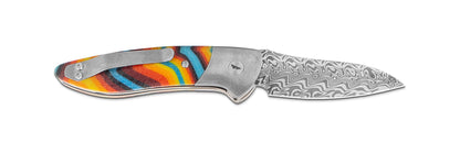 Glory Folder Semi-Custom #146 Prismatic Micarta - Titanium - Aegir Damasteel