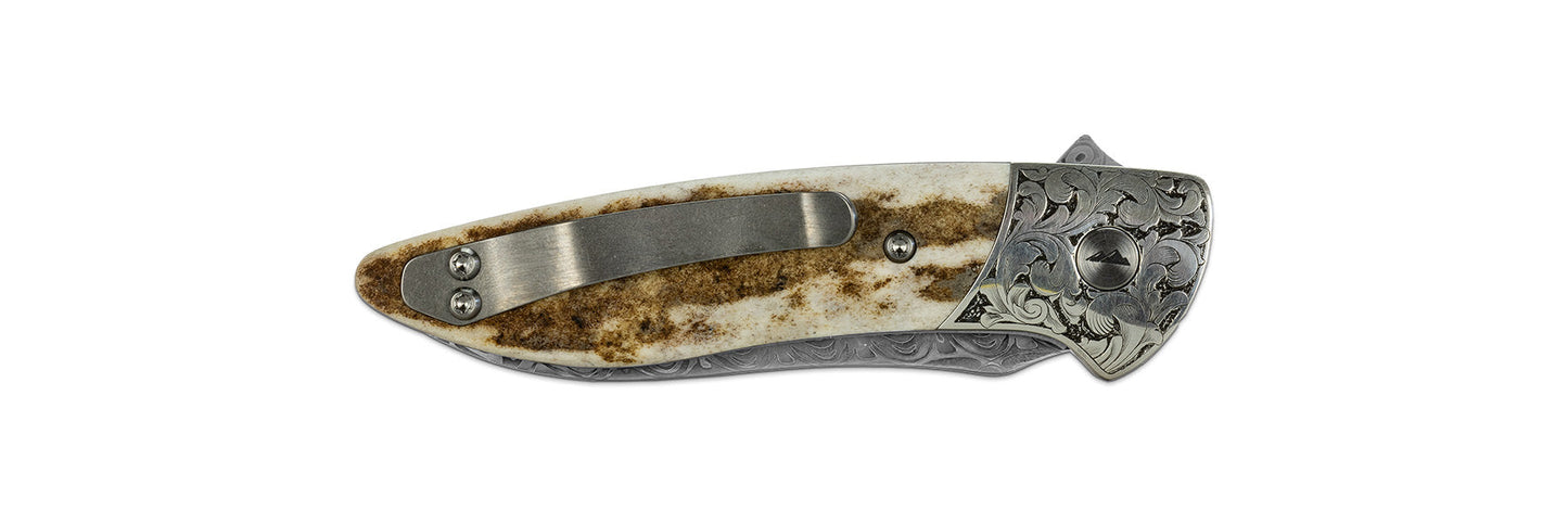 Glory Folder Semi-Custom #148 Elk - Sterling Silver - Aegir Damasteel