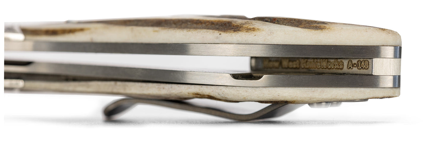 Glory Folder Semi-Custom #148 Elk - Sterling Silver - Aegir Damasteel