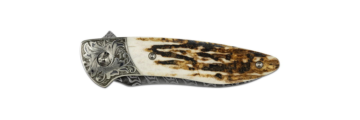 Glory Folder Semi-Custom #149 Elk - Sterling Silver - Aegir Damasteel