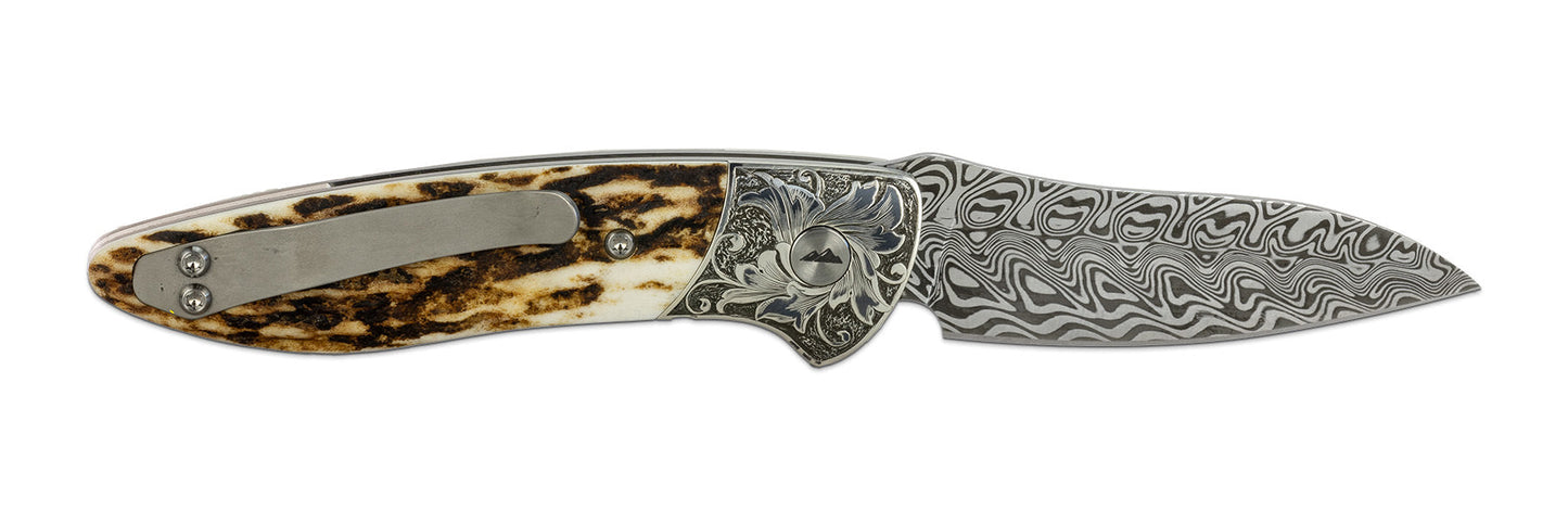 Glory Folder Semi-Custom #149 Elk - Sterling Silver - Aegir Damasteel