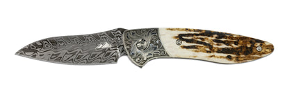 Glory Folder Semi-Custom #149 Elk - Sterling Silver - Aegir Damasteel