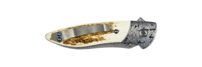 Glory Folder Semi-Custom #150 Elk - Anodized Titanium - Aegir Damasteel