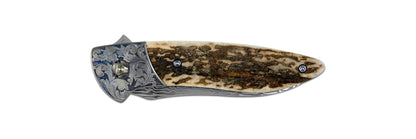 Glory Folder Semi-Custom #150 Elk - Anodized Titanium - Aegir Damasteel
