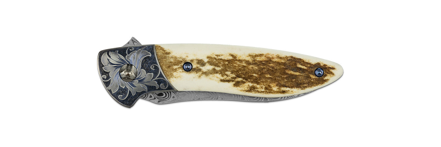 Glory Folder Semi-Custom #151 Elk - Anodized Titanium - Aegir Damasteel