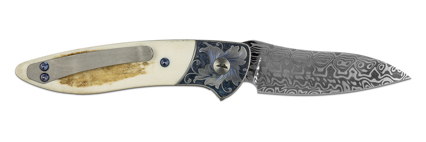 Glory Folder Semi-Custom #151 Elk - Anodized Titanium - Aegir Damasteel