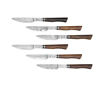 Flowing Schorl- Steak Knives